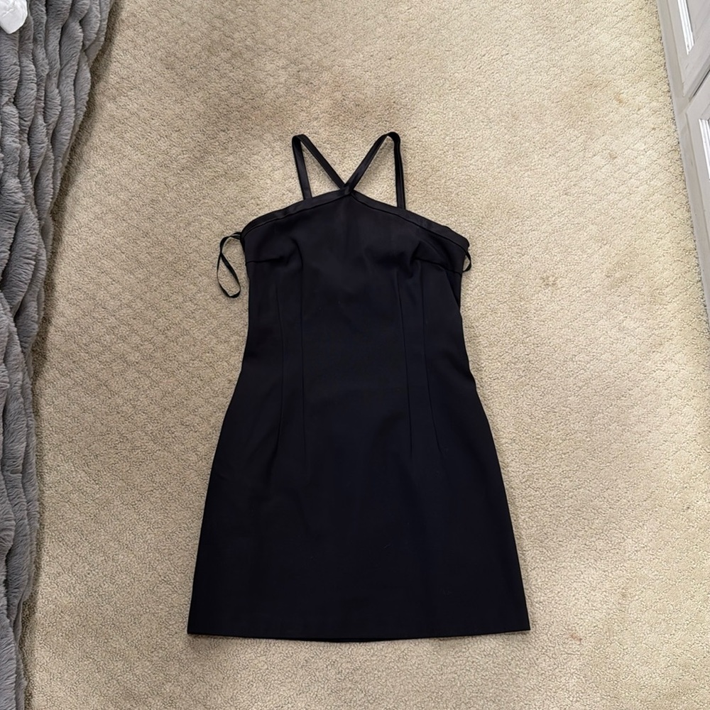 black cache dress size s barely warn with working zipper